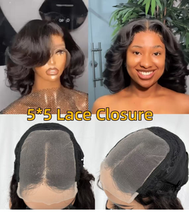 วิกผมลอนสั้นแบบไม่ต้องใช้กาว 5*5 HD Lace Front Wig  แบบถอนขนแล้ว  ลอนเด้ง  ทรงบ๊อบ  ผมเวอร์จินแท้ 100% ผมแท้เวียดนาม - Product Image 6