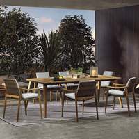 Karois — Set de Table et chaise d'extérieur, de luxe, moderne, pour 10 personnes, Patio carré, salle à manger