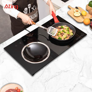 <span class=keywords><strong>Comptoir</strong></span> appareil de cuisine de type encastré 3500W puissance un infrarouge et un brûleur concave à induction compatible avec wok - Product Image 1