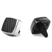 Diffuseur de parfum en cuir carré pratique de luxe personnalisable Premium voiture aromathérapie évent Gel désodorisant galvanisé