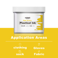 Encre plastisol pour sérigraphie SOLLYD jaune, résistante aux hautes températures, anti-sublimation, plastisol hautement opaque