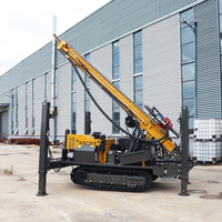 Machine de forage de puits d'eau pneumatique avec compresseur d'air, plateforme de forage diesel 200m 300m