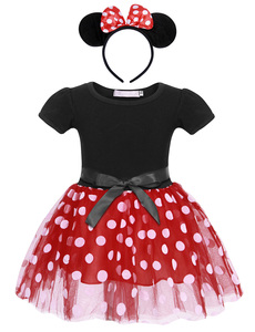 Vestito da <span class=keywords><strong>Minnie</strong></span> per ragazze con fascia a pois Tutu costumi da <span class=keywords><strong>abito</strong></span> per bambini festa di compleanno abiti Cosplay di carnevale di Halloween - Product Image 2