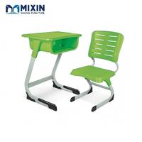 Bureau d'école violet, mobilier scolaire, bureau et chaise individuels pour étudiant, pour l'étude à domicile, avec chaise de classe en plastique, éducation