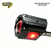 Phare avant LED de moto Polestarlight, style avion, avec flash d'avertissement, 60W 6000K, bicolore, projecteur haute luminosité