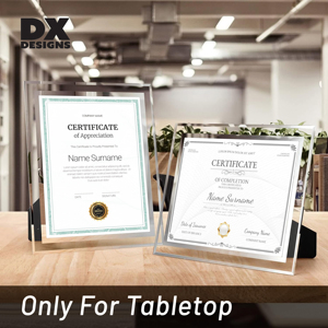 DX thiết kế bán buôn sáng tạo pha lê bằng tốt nghiệp khung A4 Honor giấy chứng nhận kính trong suốt khung ảnh - Product Image 5