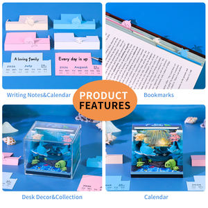 <span class=keywords><strong>Bloc</strong></span>-notes 3D Monde sous-marin, cube de mémo détachable, scène océanique, papeterie de bureau, cadeau, art papier, papier 3D, <span class=keywords><strong>bloc</strong></span>-notes calendrier - Product Image 5
