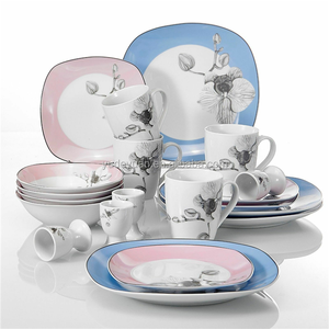 Fábrica árabe floral moderna 30PCS Precio al por mayor Juegos <span class=keywords><strong>de</strong></span> vajilla <span class=keywords><strong>de</strong></span> cerámica Juego <span class=keywords><strong>de</strong></span> platos <span class=keywords><strong>de</strong></span> cena Juego <span class=keywords><strong>de</strong></span> vajilla <span class=keywords><strong>de</strong></span> porcelana <span class=keywords><strong>de</strong></span> lujo - Product Image 4