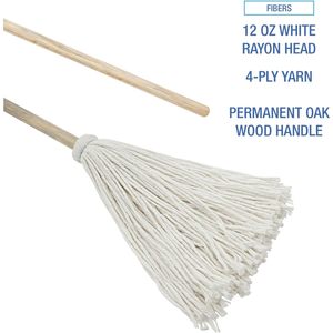 Boardwalk 48 In. X 5 In. Blue Cotton/Synthetic Blend Dust <b>Mop</b> Head BWK1148 - Product Image 1