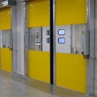 Porte rapide à enroulement automatique avec fermeture éclair anti-collision personnalisée, capteur haute fréquence, pour usine et atelier