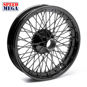 Two Line Laced Black Wire <b>Wheel</b> 19 Inch 3.62J Wide 60 Spokes Center <b>Lock</b> 42mm Hub for Riley Pre War Classic Restoration - Product Image 3