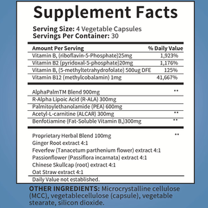 Cápsulas de Suplemento Herbal OEM <span class=keywords><strong>para</strong></span> la Salud del Nervio Ciático, Suplemento de Vitaminas <span class=keywords><strong>B</strong></span> <span class=keywords><strong>para</strong></span> Personas Mayores, <span class=keywords><strong>Complejo</strong></span> de Vitamina <span class=keywords><strong>B</strong></span>, ALA - Product Image 5