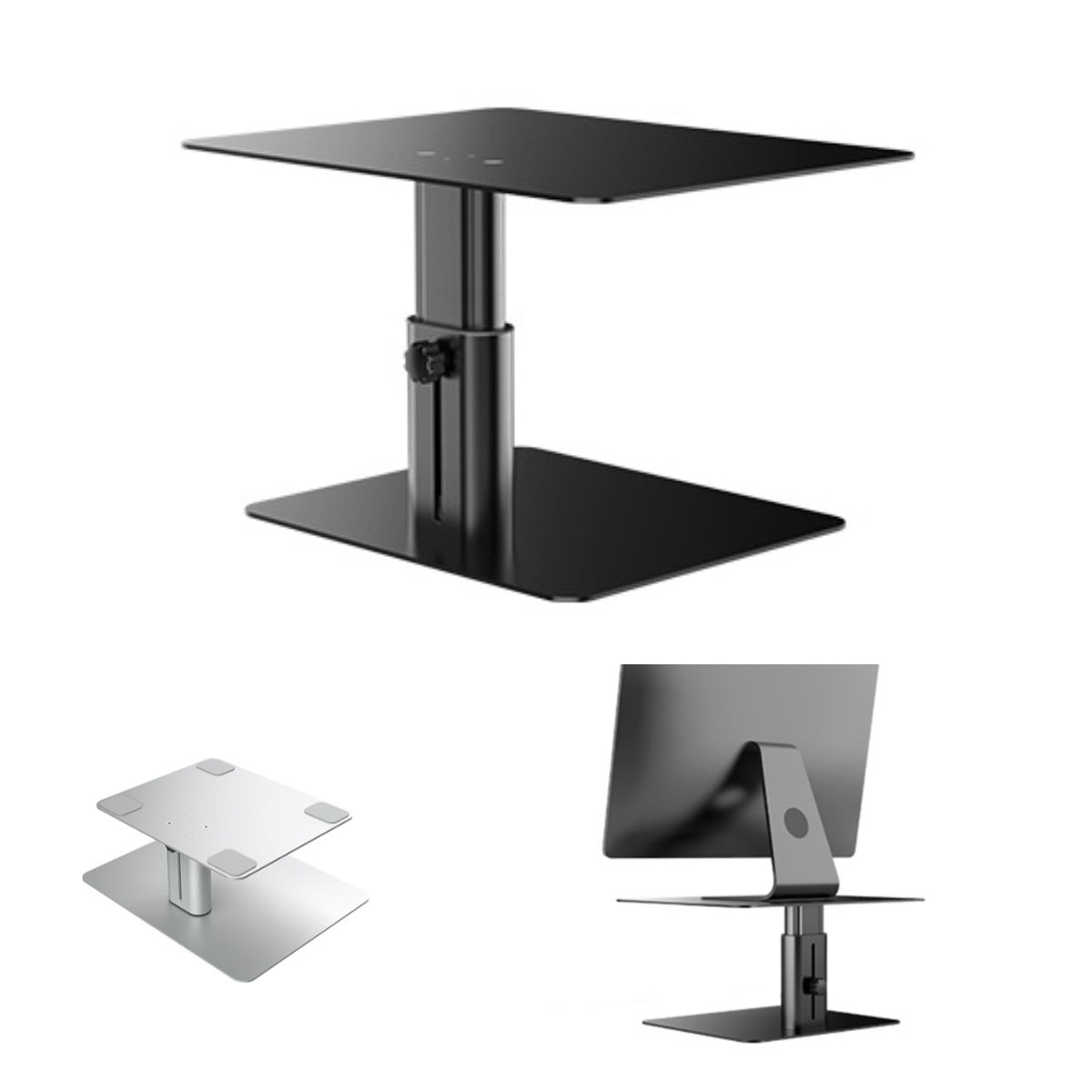 dell固体アルミモニタースタンドhpアクセサリーの高さ調節可能ホルダー