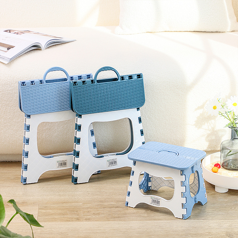 Household Outdoor Portable Plastic Folding Step Stool For Bathroom Kitchen Garden Camping