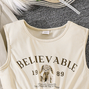 Abito da <span class=keywords><strong>bambina</strong></span> 2025 stile autunno Hip Hop nuovo stile americano stampa lettera <span class=keywords><strong>gonna</strong></span> gilet senza maniche con cappotto a manica <span class=keywords><strong>lunga</strong></span> - Product Image 6