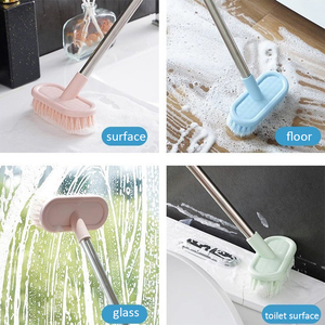 Brosse télescopique rotative à tête givrée pour le nettoyage de précision des joints, idéale pour salle de bain, cuisine, balcon, terrasse – Outil de nettoyage en profondeur sans effort - Product Image 3