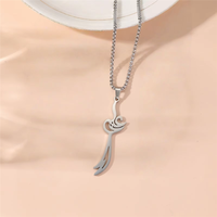 Pendentif en acier inoxydable inspiré de l'épée simple Scimitar Zulfiqar, style Ali Shia islamique arabe, bijou de mode, collier