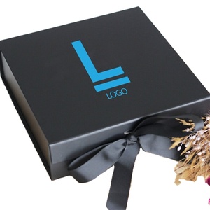 Custom Paper Luxury Boite Cadeau Hair wigs Shoe Folding Foldable Magnetic Packaging Gift Box With Ribbon