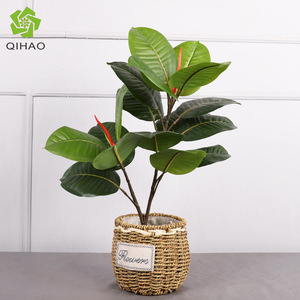 ใบต้นกล้วยประดิษฐ์ QIHAO ขนาด 70 ซม. ต้นไม้ผ้าไหมสำหรับตกแต่งภายในและภายนอกบ้าน อุปกรณ์ประกอบฉากงานแต่งงาน - Product Image 4