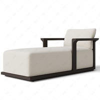 Chaise longue d'extérieur en aluminium résistant aux intempéries FERLY pour jardin, bord de piscine, mobilier de resort