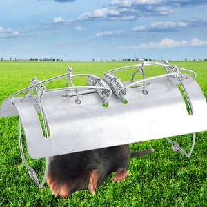 Piège à taupes tunnel, pince à taupes, piège à souris et rats en métal galvanisé pour l'intérieur et l'extérieur, lutte antiparasitaire extérieure - Product Image 5
