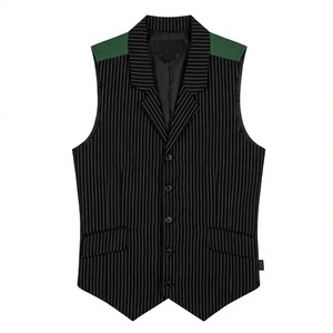 <b>Gothic</b> Men's Leather Vest Retro Medieval Steampunk Victorian <b>Corset</b> Waistcoat Vintage Custom Fashion Apparel - Product Image 1