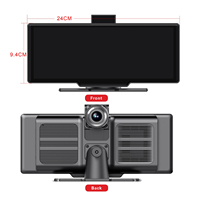 Stéréo de voiture Portable 10.26 sans fil 1080P Carplay affichage de moniteur de Navigation GPS avec 2 canaux Dash Cam voiture DVR