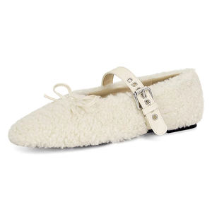 <span class=keywords><strong>Ballerine</strong></span> da Donna di Alta Qualità in Finta Pelliccia, Comode Scarpe Mary Jane con <span class=keywords><strong>Cinturino</strong></span> Regolabile, Scarpe Eleganti - Product Image 2