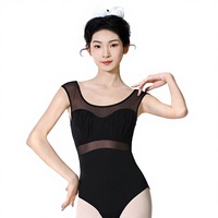Nouveauté 2026 – Justaucorps de danse sexy en coton et élasthanne blanc/noir pour femme adulte, idéal pour le yoga, la danse latine et le ballet – Vente en gros à prix réduit