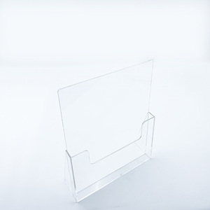 Acrylic <b>File</b> Holder 22.5*7.5*30mm Single Layer Desktop Organizer For Office Document <b>Storage</b> With Custom Logo Printing - Product Image 2