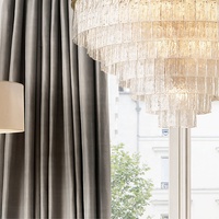 Lustre moderne en cristal de Murano, grand, rond ou rectangulaire, pour décoration de luxe, mariage, salon, hôtel