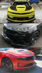 Front Bumper Lip <b>Splitter</b> Spoiler for Camaro SS 2016-2021/Camaro LS LT RS 2019-2021 Carbon Fiber Look Glossy Black Mate Black - Product Image 5