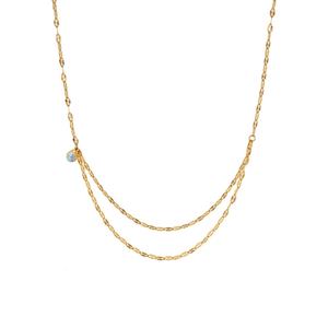 Collier ras du cou vintage en acier inoxydable double couche avec chaîne à lèvres et zircon, cadeau idéal pour les amoureux - Product Image 2