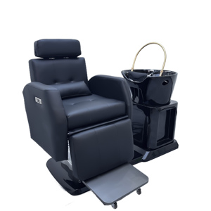 Durable PU Shampoo <b>Bed</b> Spa Hair Washing Chair Ceramic Basin Salon Barber Shop Equipment - Product Image 4