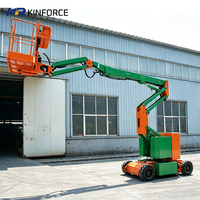 Plateforme de travail aérienne électrique articulée à bras courbé à angle réglable pour l'installation de auvents