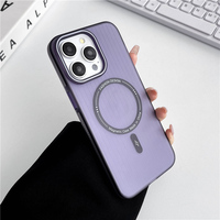 Coque de téléphone magnétique en TPU et PC ondulé pour iPhone 14 15 16 Pro Plus Max