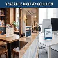 Support de signalisation en acrylique YTSF-F9, taille personnalisée, transparent, vertical, facile à assembler, support d'affichage pour menu/dépliant/brochure, pour utilisation sur bureau, restaurants