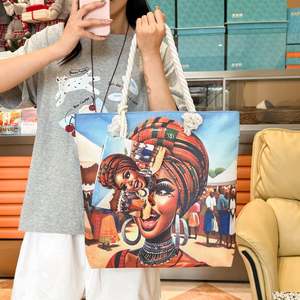 Bolsas de Mano Personalizadas con Volantes en Forma de Corazón, Bolsas de Mano Sublimables, Bolsas de Lona de Poliéster en Blanco con Parche Bordado para Regalos - Product Image 4