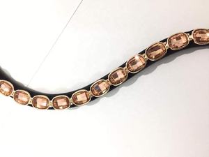 Brida de Cuero de Alta Calidad con Cristales Ovalados en Oro Rosa, Lujosa y Moderna, con Logotipo Personalizado para Uso Ecuestre, MH Global Exports - Product Image 2