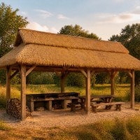 Toit en chaume synthétique pour abri de zoo, volière, jardin, nichoir à oiseaux, aspect naturel, respectueux de l'environnement