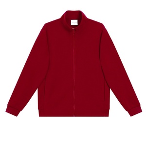 Heavyweight 380gsm Solid Color Zipper Jacket for Men Unisex Stand-<b>Up</b> Collar Hoodie - Product Image 6
