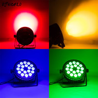 SHEHDS 18x18W LED Slim Par Light RGBWA-UV 6-en-1 en alliage d'aluminium, éclairage de scène à couleurs mélangées pour mariage