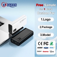 Batterie externe portable ultra-fine en alliage d'aluminium haute capacité 22,5 W à charge rapide 20000 mAh/30000 mAh avec affichage LED et sortie Type-C