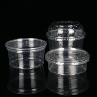 Bol de distribution imprimé de logo personnalisé 16 20 24 32 Oz Conteneur de charcuterie jetable pour aliments Fruits Transparent PP PET Deli Cup avec couvercles