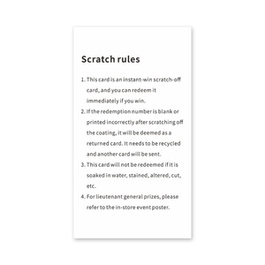 Merry Christmas <b>Scratch</b> and Win Card with Random Code Sale Win Digital Printing <b>Scratch</b> Lotteri <b>Scratch</b> Cards - Product Image 4