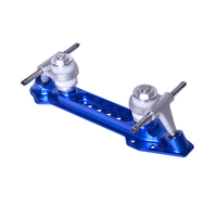 Cadre de patins à roulettes quad en aluminium, axe à clip, plaque de 7 mm