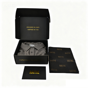 Tùy Chỉnh In Đen Trang Phục Hộp Tái Chế Sóng Hộp Bưu Phẩm Giày Quần Áo Bao Bì Hộp Với Logo - Product Image 1