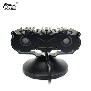 Faro Delantero LED de 3 Lentes para Motocicleta BORSKE Súper Brillante, Luz Blanca/Amarilla de Doble Color, Luz Intermitente, Luz Alta/Baja - Product Image 4