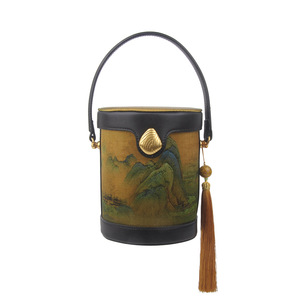 Sac seau rigide en fil de soie Xiangyun avec petite pampille, style chinois, collection Printemps <span class=keywords><strong>2022</strong></span>, sac à main, bandoulière, sac à l'épaule pour femme - Product Image 6