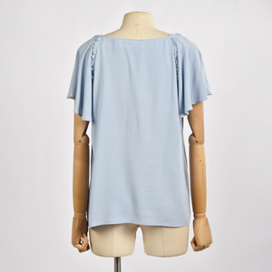 Best selling products women short sleeve top Quality Guarantee 100% Viscose Top - Product Image 4
